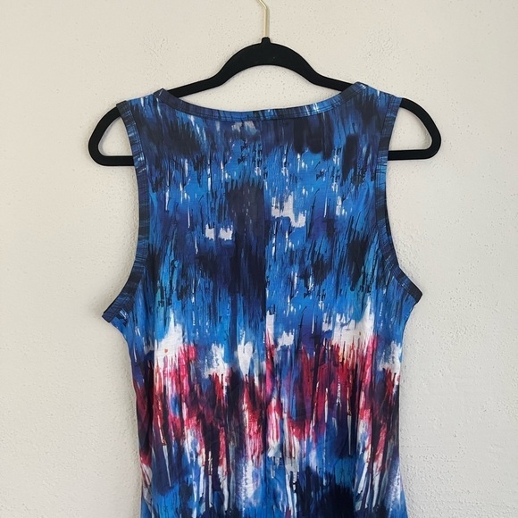 CAMISA Woman Dark Blue & Purple Pocket Crewneck Shift Dress, Size M - Picture 8 of 9